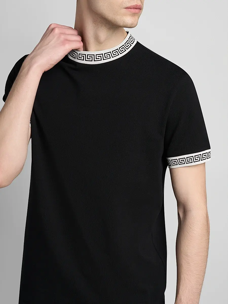 Versace Men's Vintage Stretch-Cotton Crewneck T-Shirt | Thumbnail 5 Versace Men's Vintage Stretch-Cotton Crewneck T-Shirt | Thumbnail 5