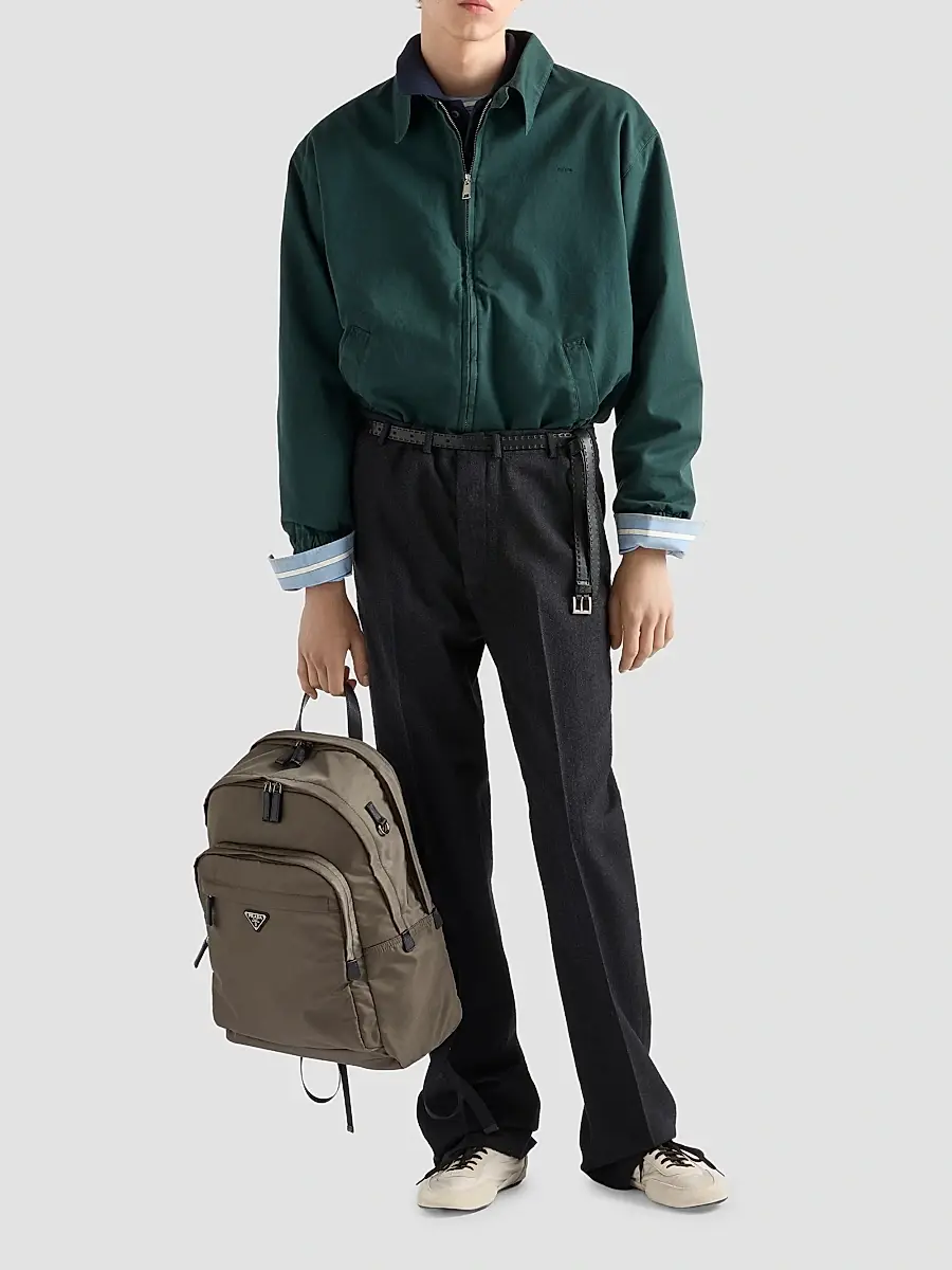 Prada Men's Re-Nylon and Saffiano Leather Backpack | Thumbnail 2 Prada Men's Re-Nylon and Saffiano Leather Backpack | Thumbnail 2