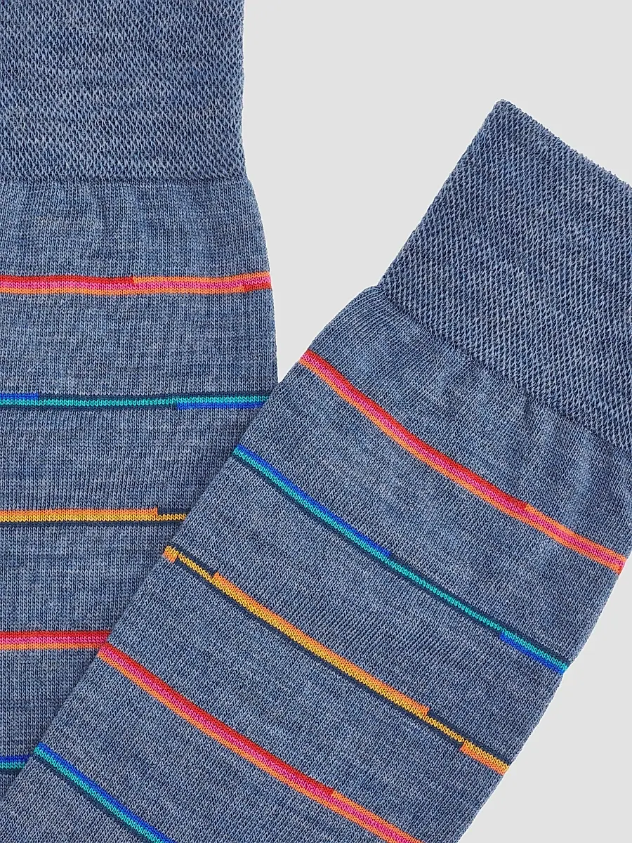 Marcoliani Men's Mixed Striped Wool-Nylon Socks 2-Pack | Thumbnail 2 Marcoliani Men's Mixed Striped Wool-Nylon Socks 2-Pack | Thumbnail 2