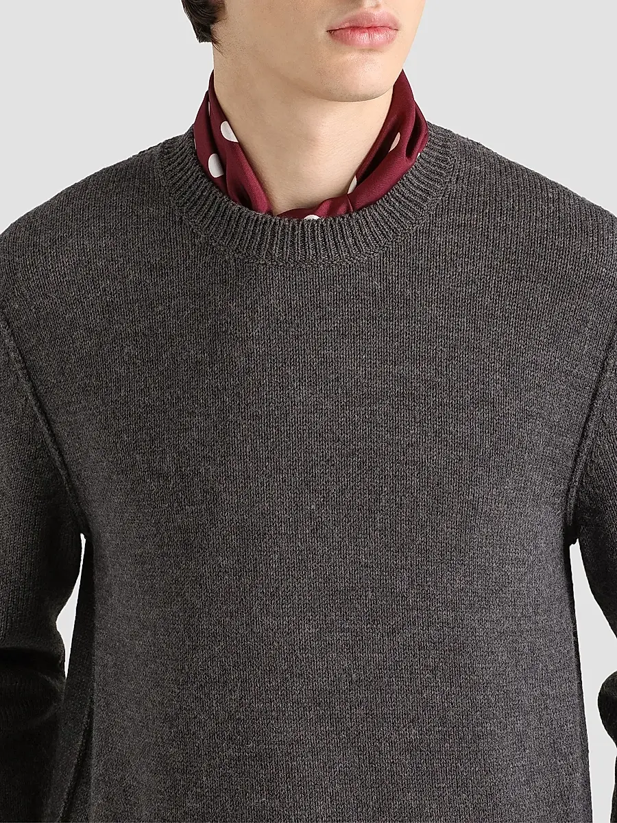 Dolce & Gabbana Men's Wool Crewneck Sweater | Thumbnail 2 Dolce & Gabbana Men's Wool Crewneck Sweater | Thumbnail 2