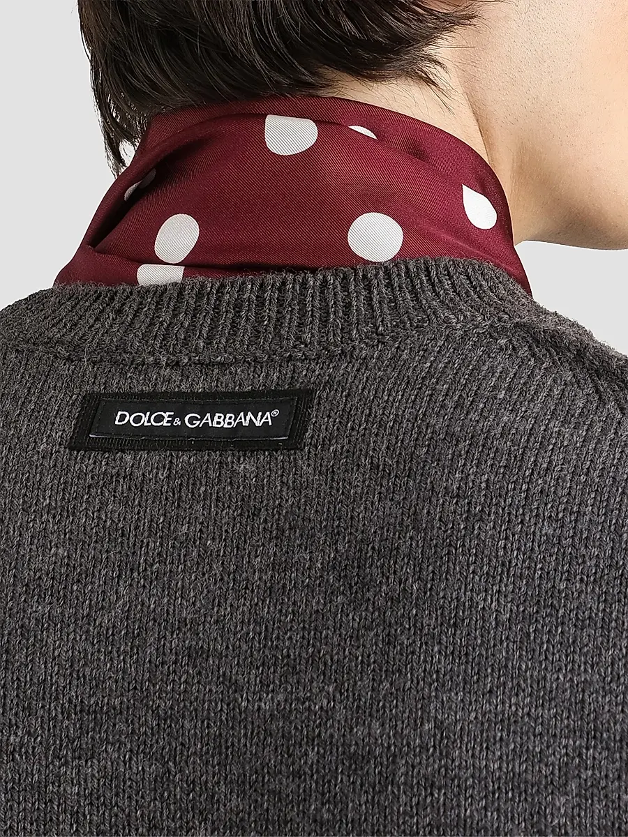Dolce & Gabbana Men's Wool Crewneck Sweater | Thumbnail 3 Dolce & Gabbana Men's Wool Crewneck Sweater | Thumbnail 3