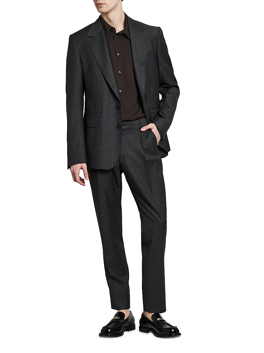 Dolce & Gabbana Men's Point Collar Silk Shirt | Thumbnail 2 Dolce & Gabbana Men's Point Collar Silk Shirt | Thumbnail 2