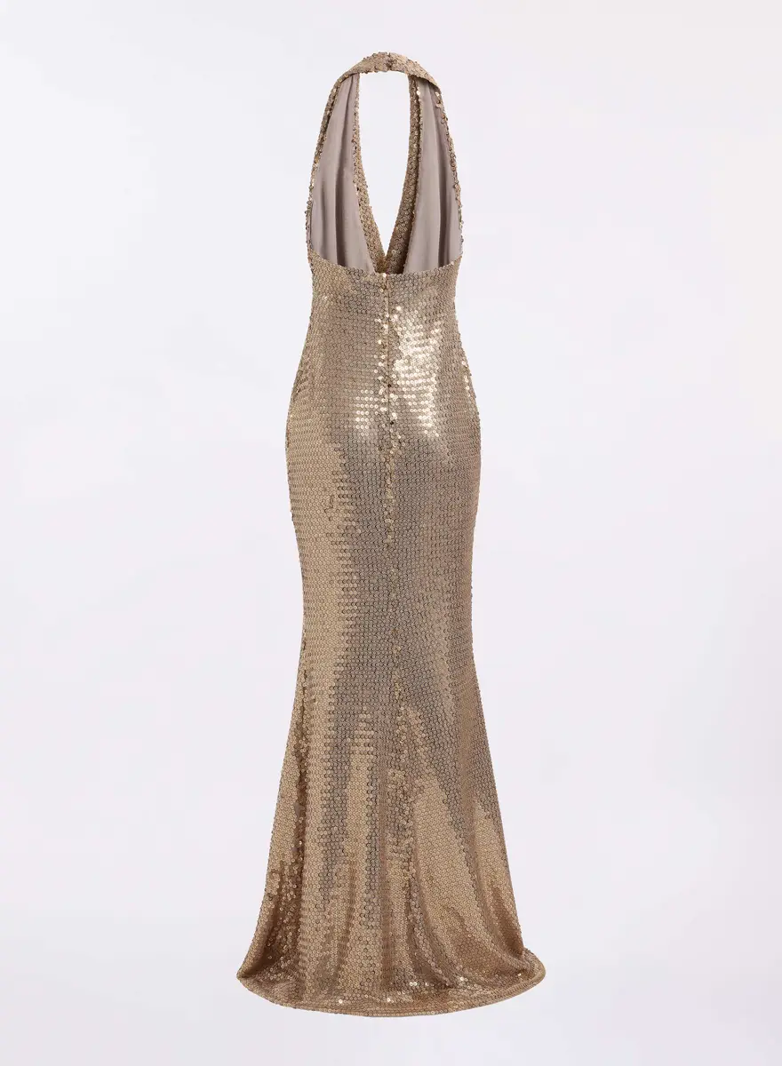 Elie Saab Sequined Jersey Long Dress | Thumbnail 5