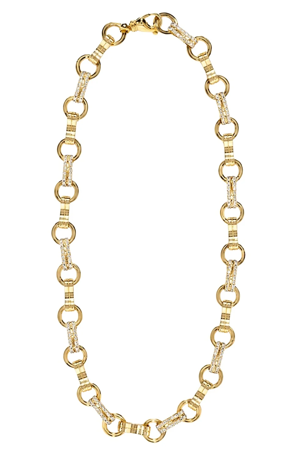 Azlee Diamond Alternating Robust Motif Necklace