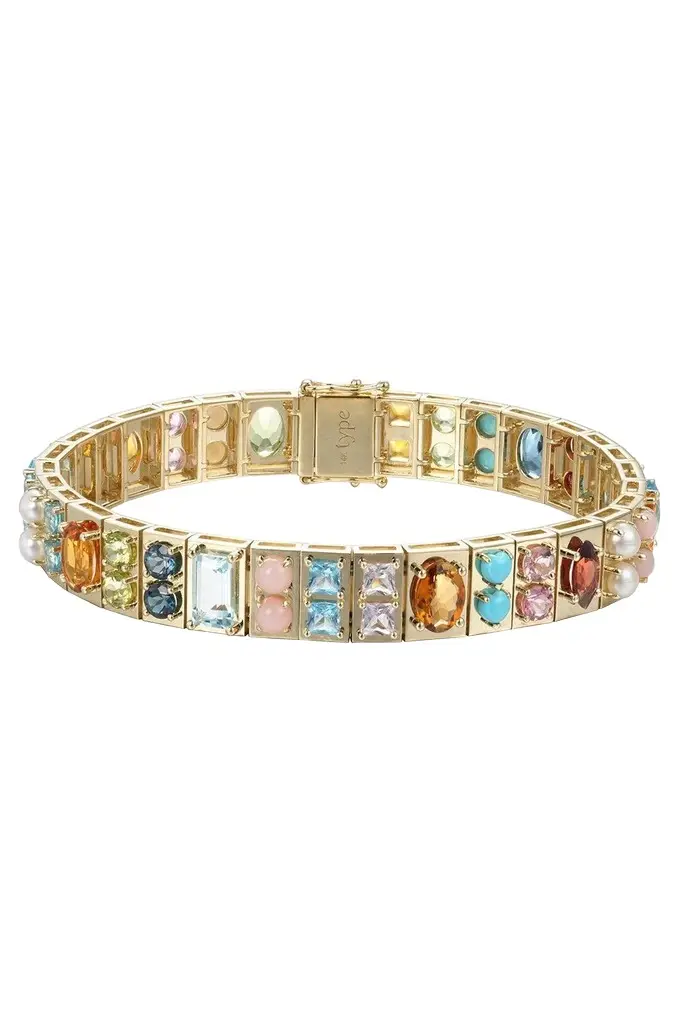 Type Jewelry Multistone Leggo Double Bracelet