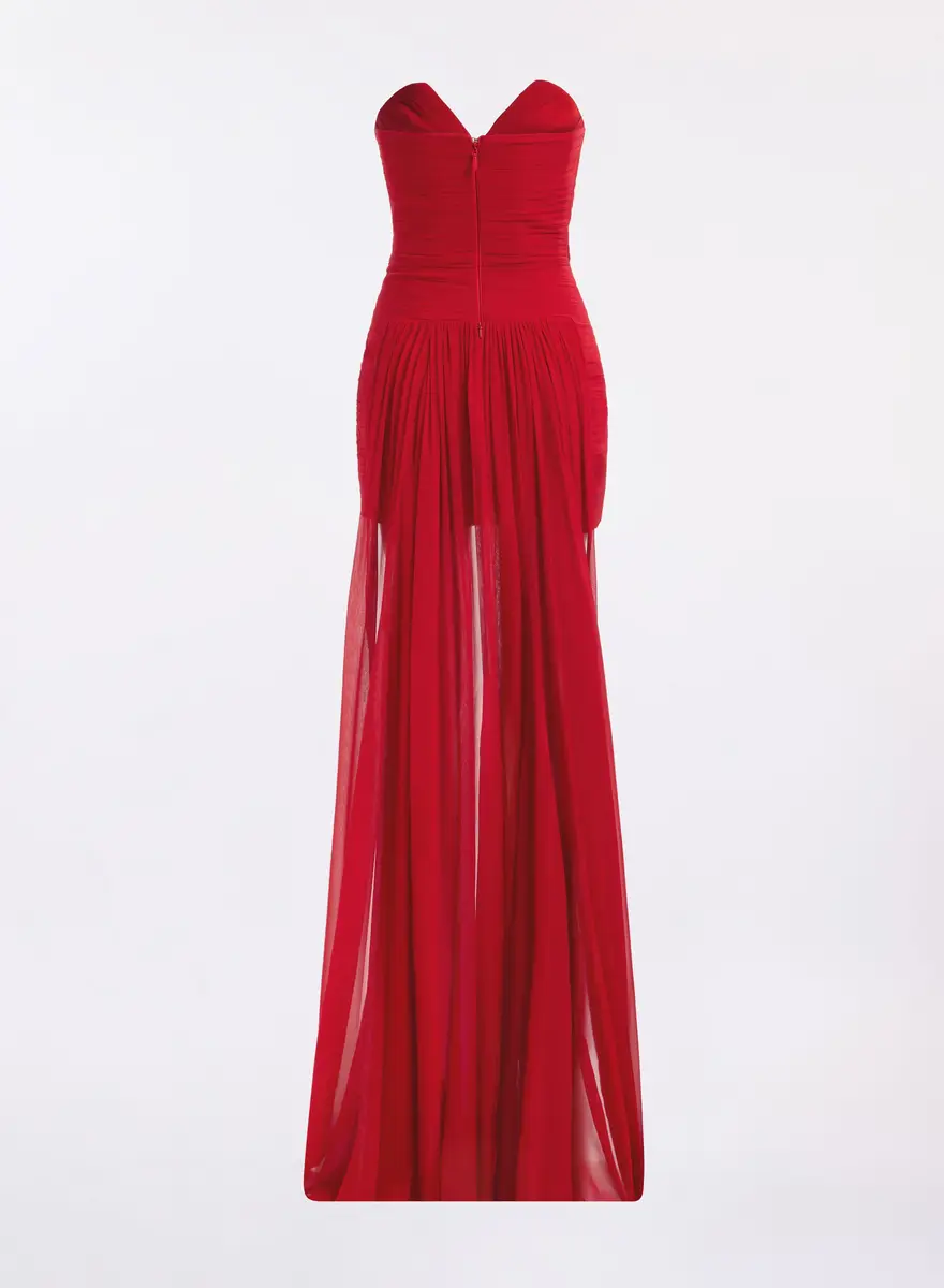 Elie Saab Strapless Silk Short Dress | Thumbnail 5