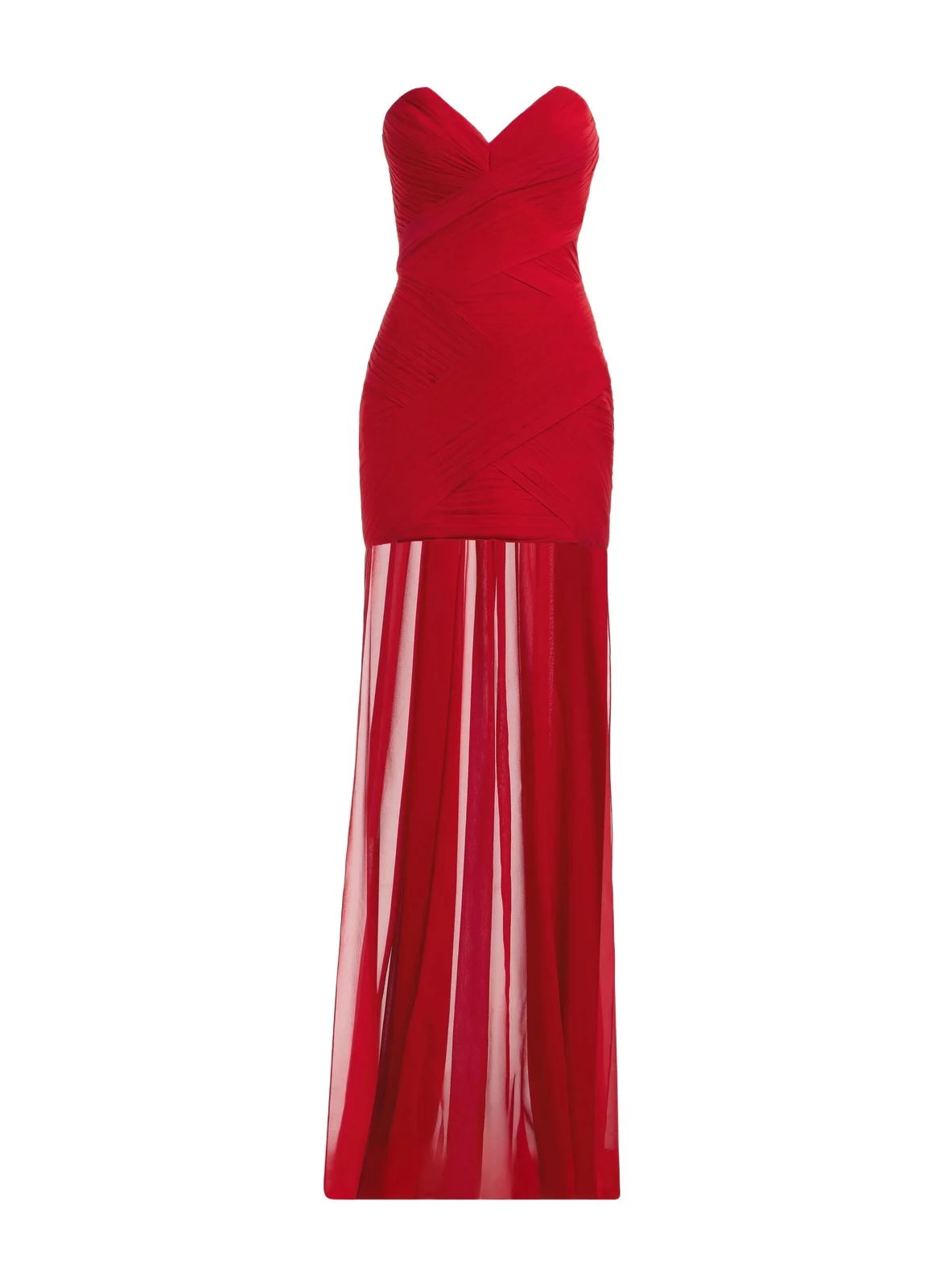 Strapless Silk Short Dress