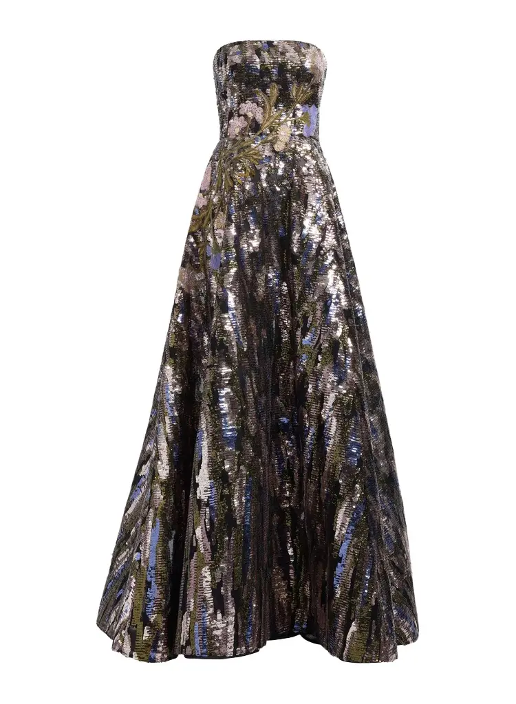 Elie Saab Sequin Embroidered Gown | Image 1 Elie Saab Sequin Embroidered Gown | Image 1