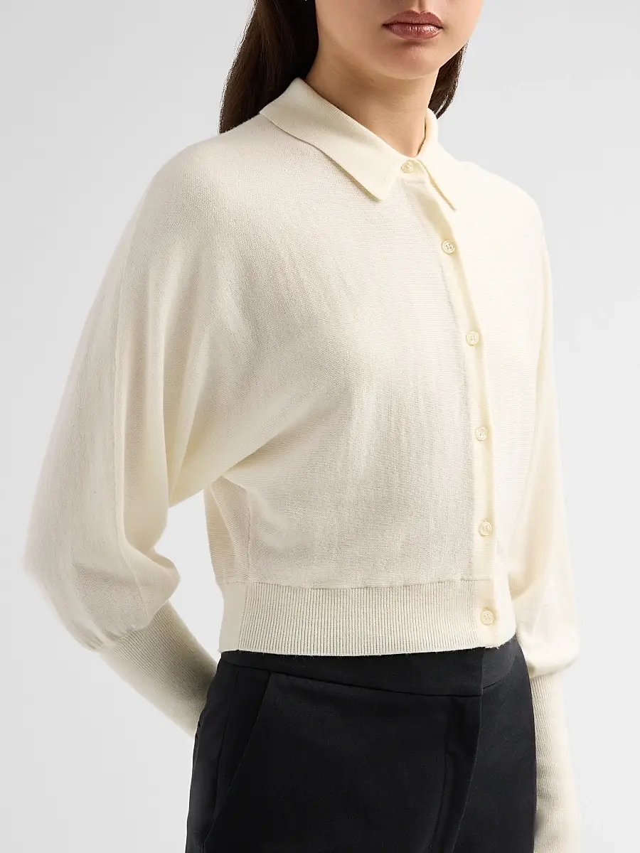 Lela Rose Women's Core Wool Crop Cardigan | Thumbnail 5 Lela Rose Women's Core Wool Crop Cardigan | Thumbnail 5