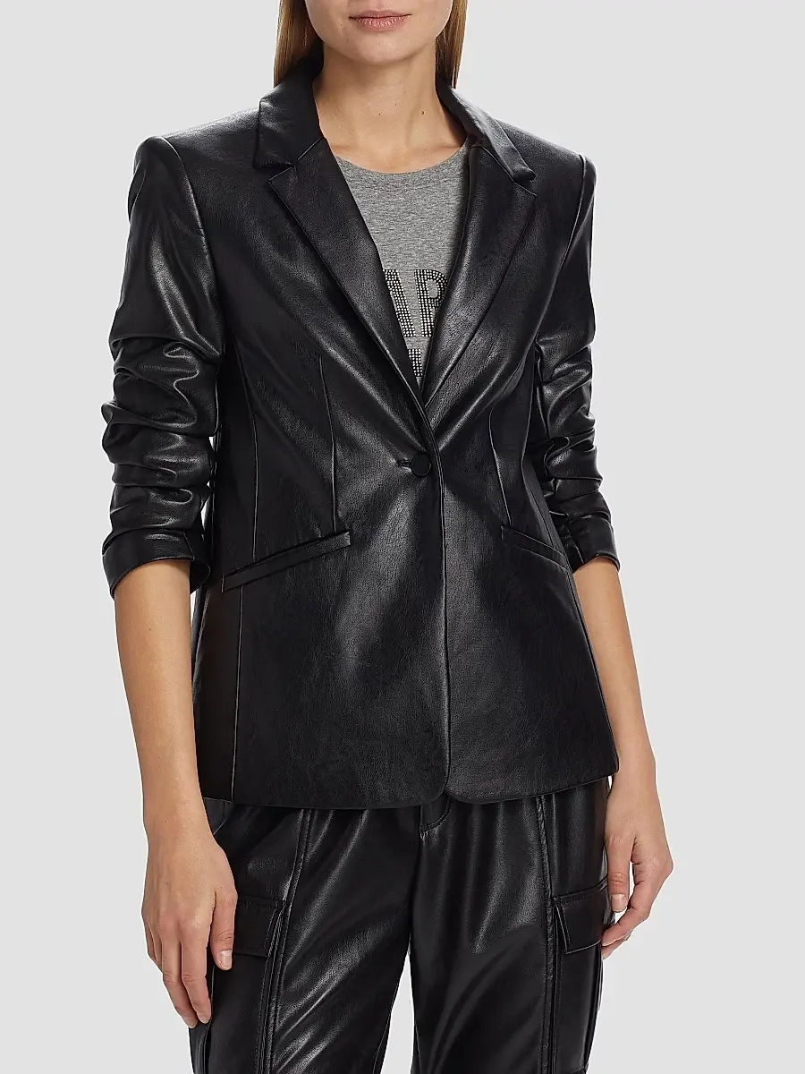 Cinq à Sept Women's Kylie Faux Leather Jacket | Thumbnail 3