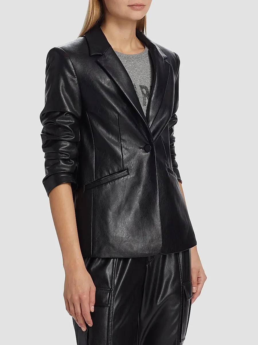 Cinq à Sept Women's Kylie Faux Leather Jacket | Thumbnail 4