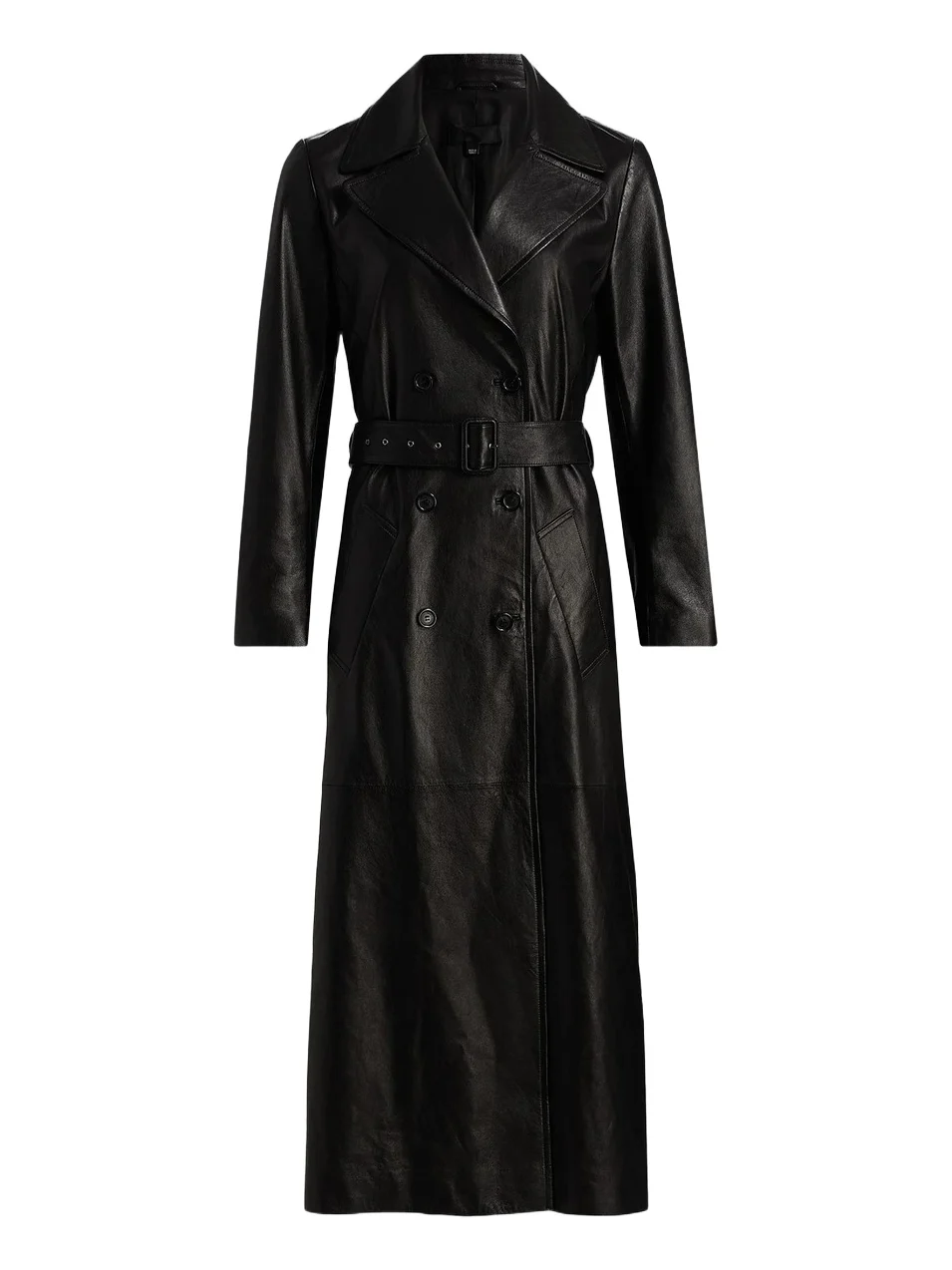 Women's Arsene Leather Double-Breasted Trench Coat