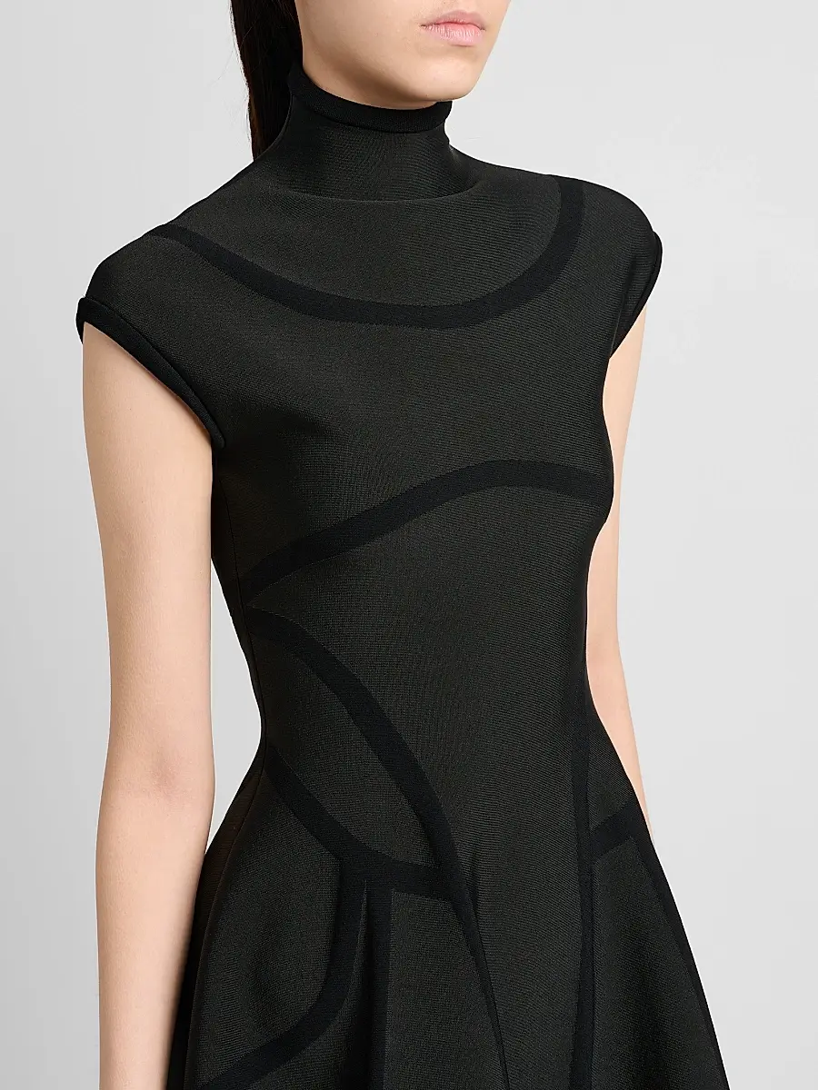 Alexander McQueen Women's Volume Fit & Flare Mini Dress | Thumbnail 5 Alexander McQueen Women's Volume Fit & Flare Mini Dress | Thumbnail 5