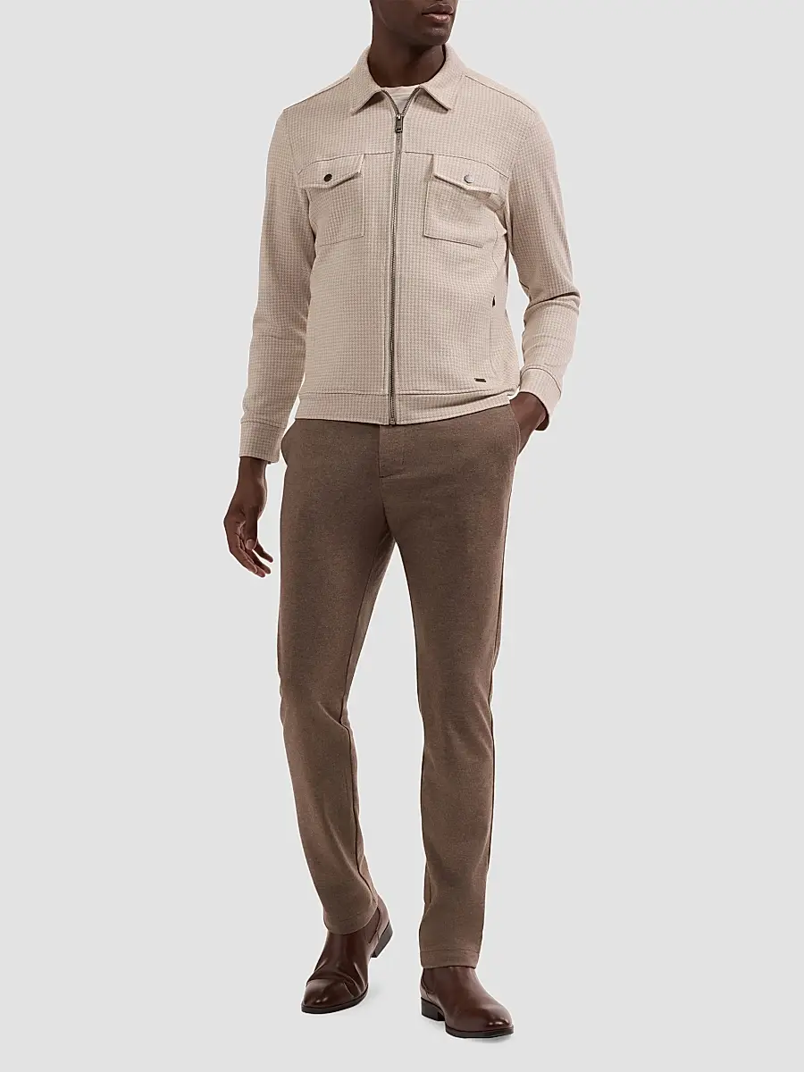 Bugatchi Men's Houndstooth Full-Zip Jacket | Thumbnail 2