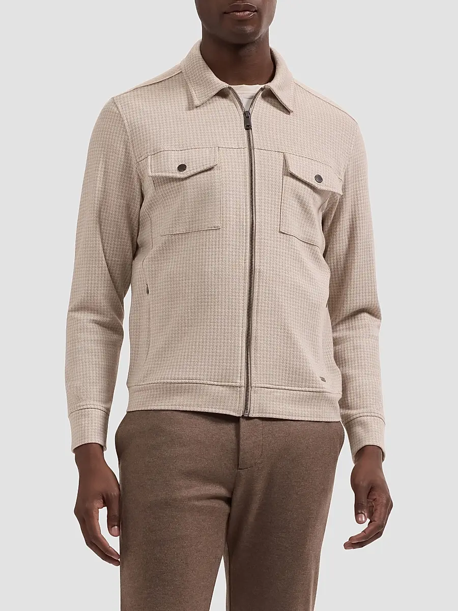 Bugatchi Men's Houndstooth Full-Zip Jacket | Thumbnail 4