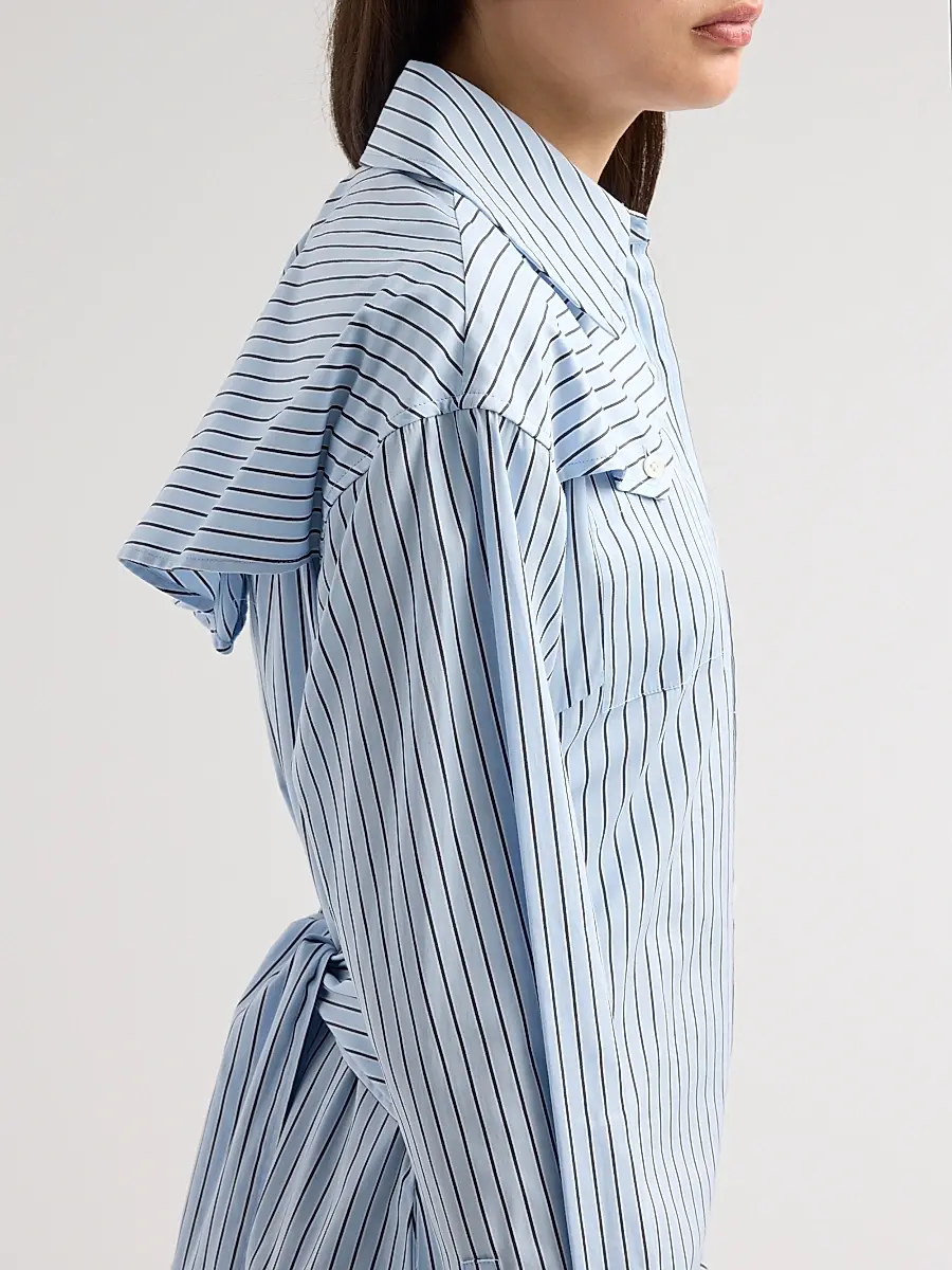 3.1 Phillip Lim Women's Striped Cotton Poplin Handkerchief Midi Shirtdress | Thumbnail 5 3.1 Phillip Lim Women's Striped Cotton Poplin Handkerchief Midi Shirtdress | Thumbnail 5