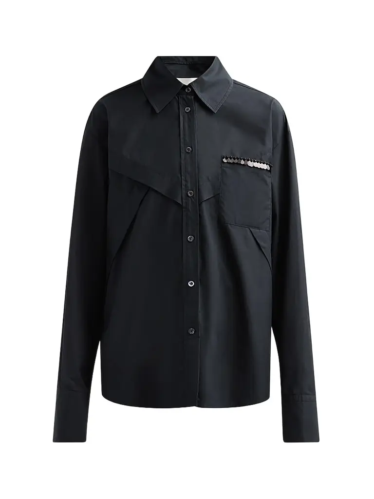 3.1 Phillip Lim Women's Embellished Cotton Poplin Shirt