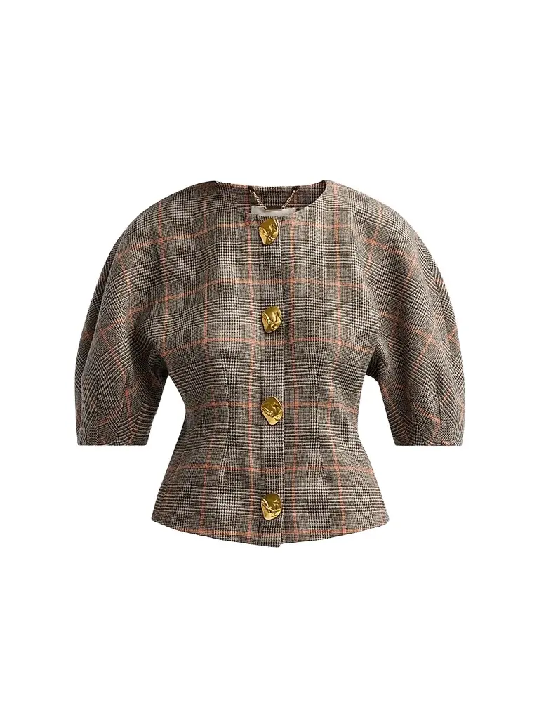 Cara Cara Women's Fletcher Check Wool Top