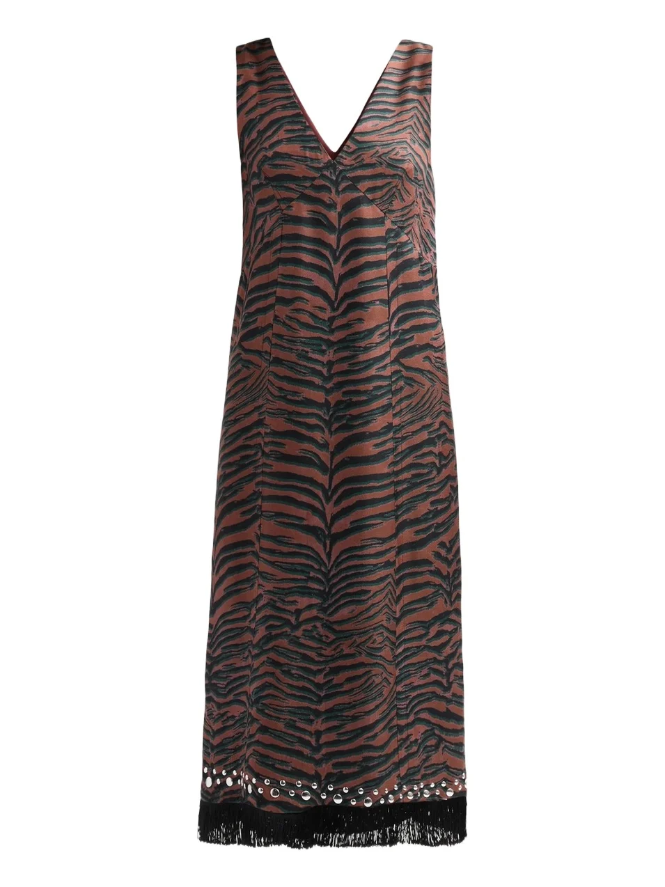 3.1 Phillip Lim Women's Tiger-Print Embellished Midi Dress