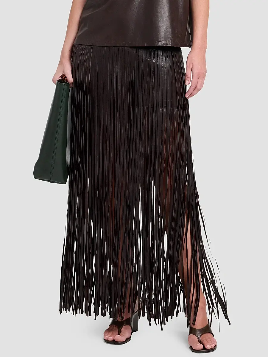 TWP Women's Tangled Up Fringed Leather Maxi Skirt | Thumbnail 4 TWP Women's Tangled Up Fringed Leather Maxi Skirt | Thumbnail 4