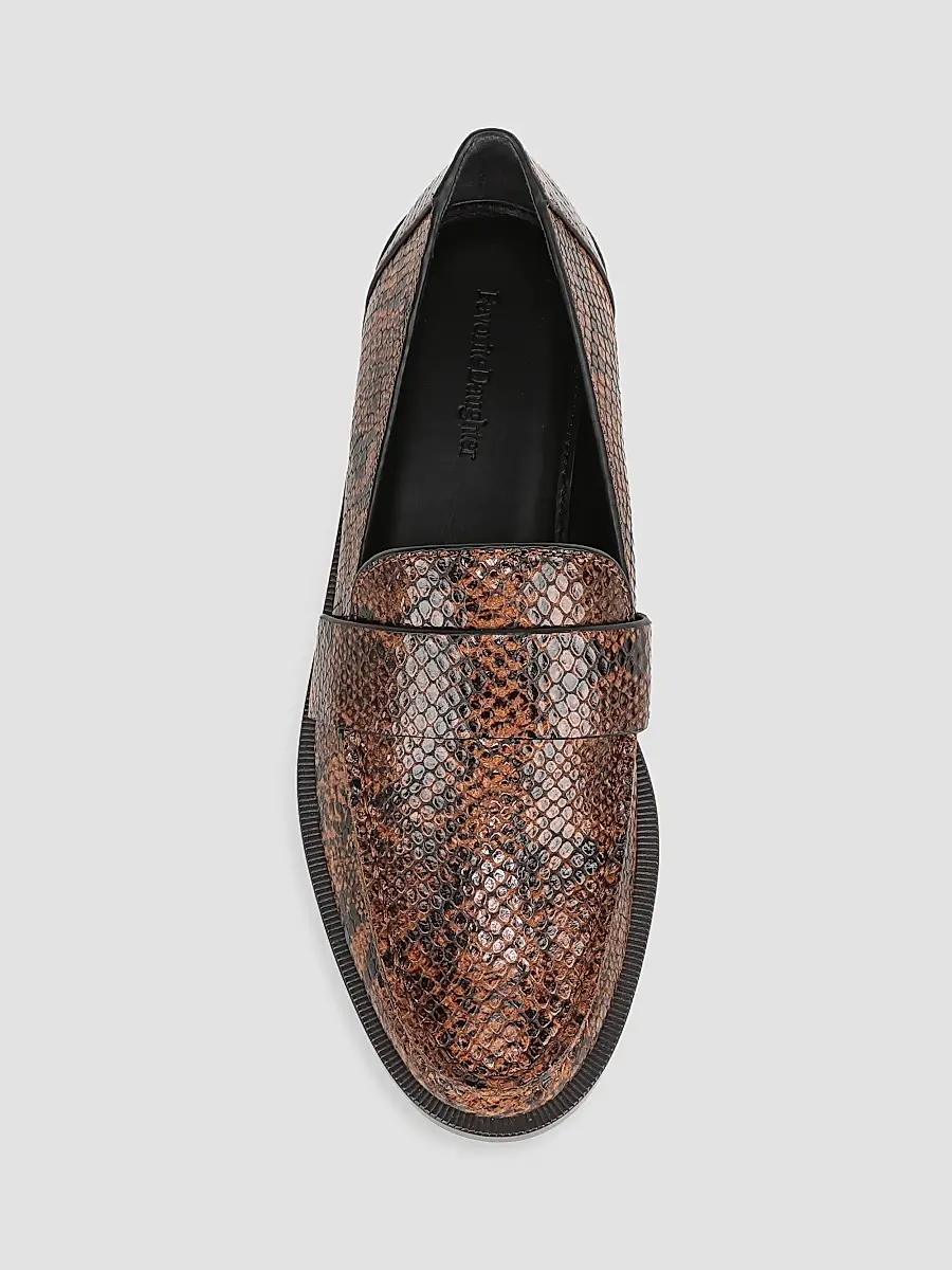 Favorite Daughter Women's Lola 20MM Snake-Embossed Leather Loafers | Thumbnail 4 Favorite Daughter Women's Lola 20MM Snake-Embossed Leather Loafers | Thumbnail 4