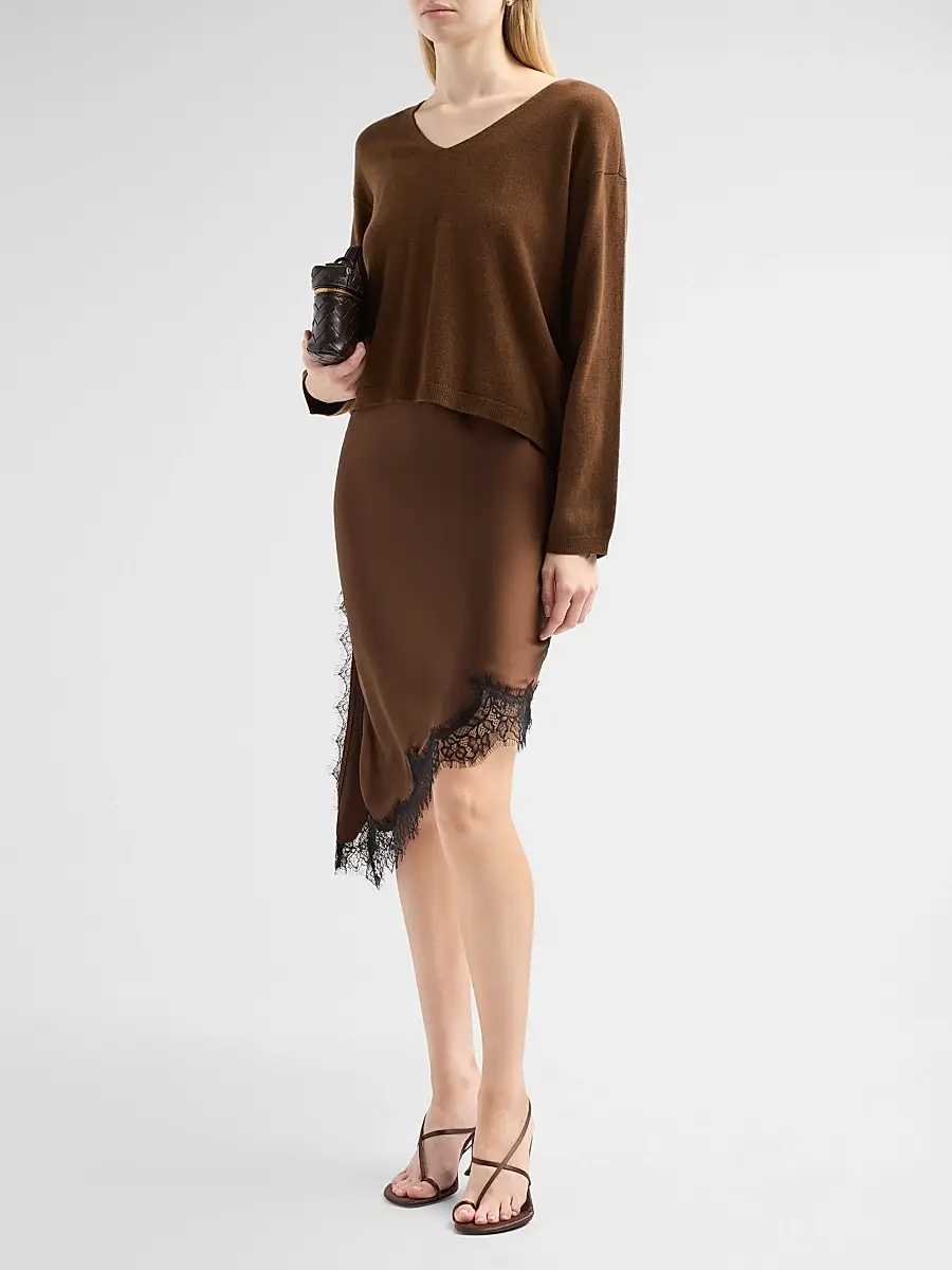 dh New York Women's Isa Wool Sweater & Satin Midi Dress | Thumbnail 4 dh New York Women's Isa Wool Sweater & Satin Midi Dress | Thumbnail 4