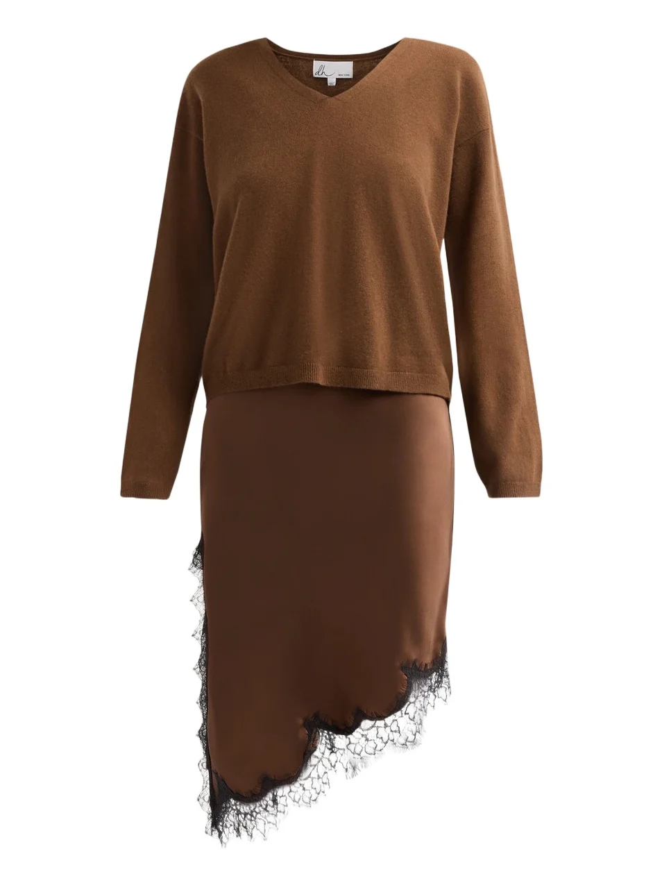 dh New York Women's Isa Wool Sweater & Satin Midi Dress