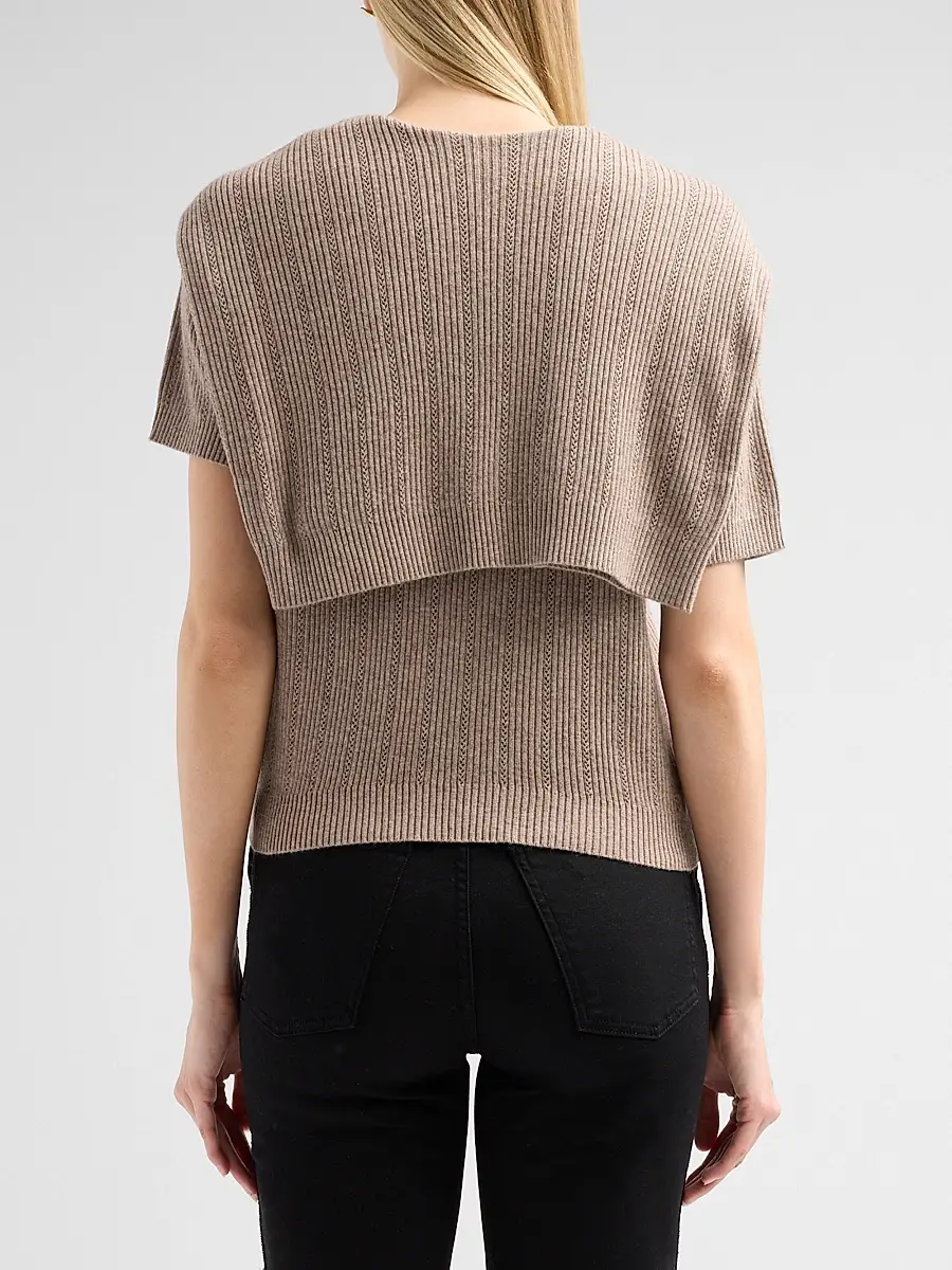 dh New York Women's Jean Layered Knit Top | Thumbnail 3 dh New York Women's Jean Layered Knit Top | Thumbnail 3