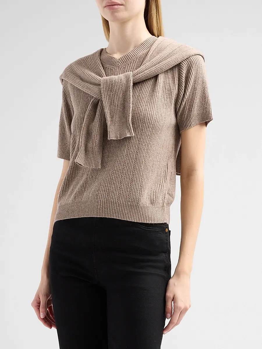 dh New York Women's Jean Layered Knit Top | Thumbnail 4 dh New York Women's Jean Layered Knit Top | Thumbnail 4