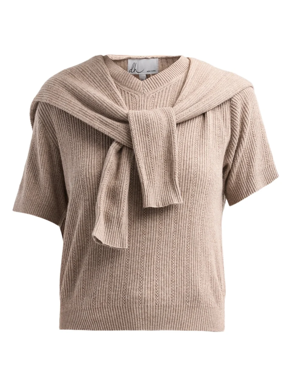 dh New York Women's Jean Layered Knit Top