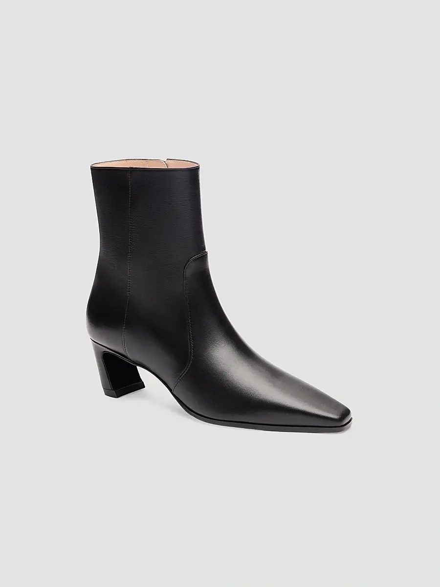 Stuart Weitzman Women's Stassi 50MM Leather Ankle Boots | Thumbnail 2 Stuart Weitzman Women's Stassi 50MM Leather Ankle Boots | Thumbnail 2