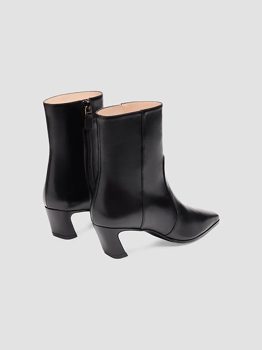 Stuart Weitzman Women's Stassi 50MM Leather Ankle Boots | Thumbnail 3 Stuart Weitzman Women's Stassi 50MM Leather Ankle Boots | Thumbnail 3