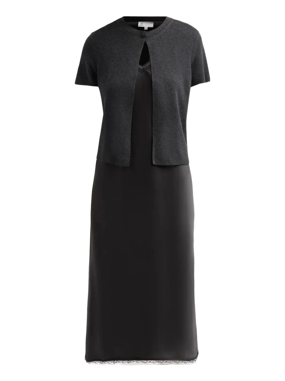 dh New York Women's Viv Lace-Trim A-Line Midi Dress