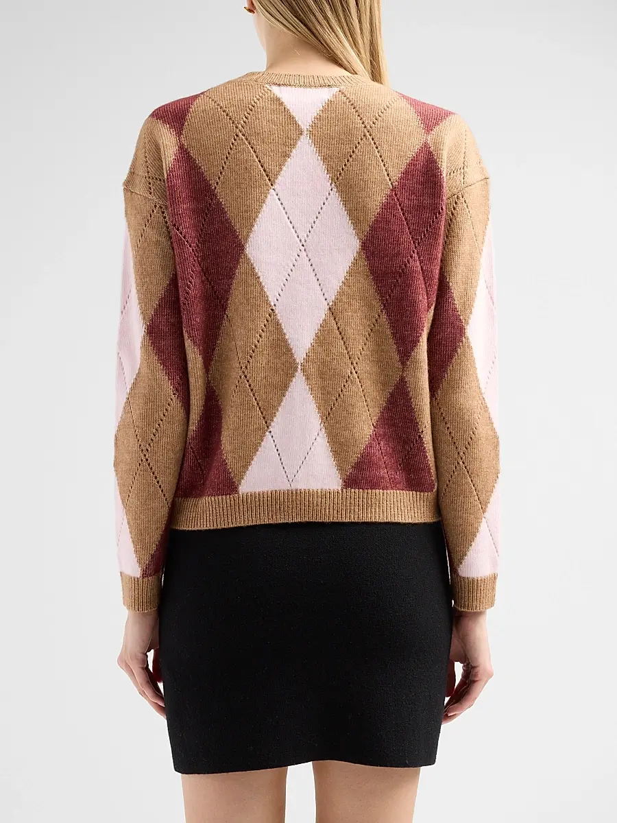 dh New York Women's Rosemary Argyle Sweater | Thumbnail 3 dh New York Women's Rosemary Argyle Sweater | Thumbnail 3