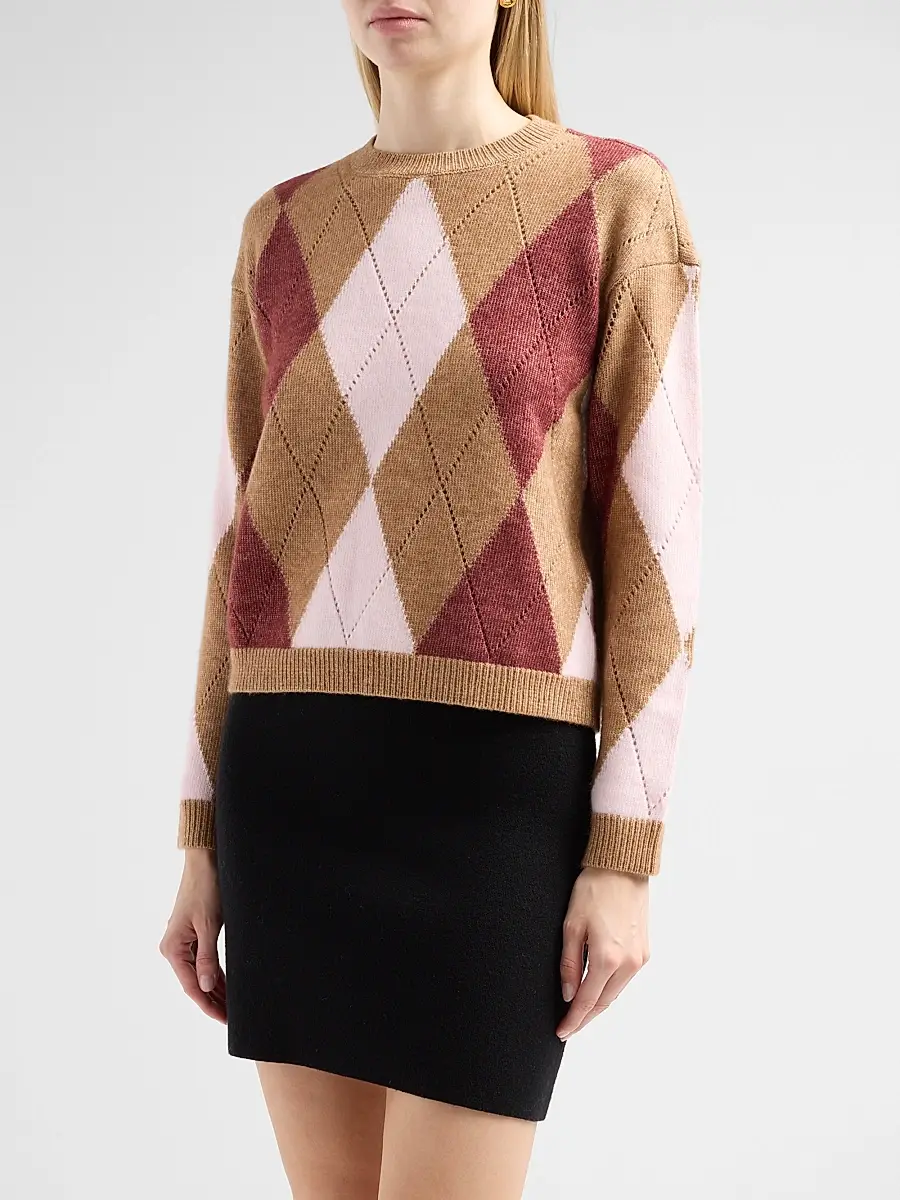 dh New York Women's Rosemary Argyle Sweater | Thumbnail 4 dh New York Women's Rosemary Argyle Sweater | Thumbnail 4