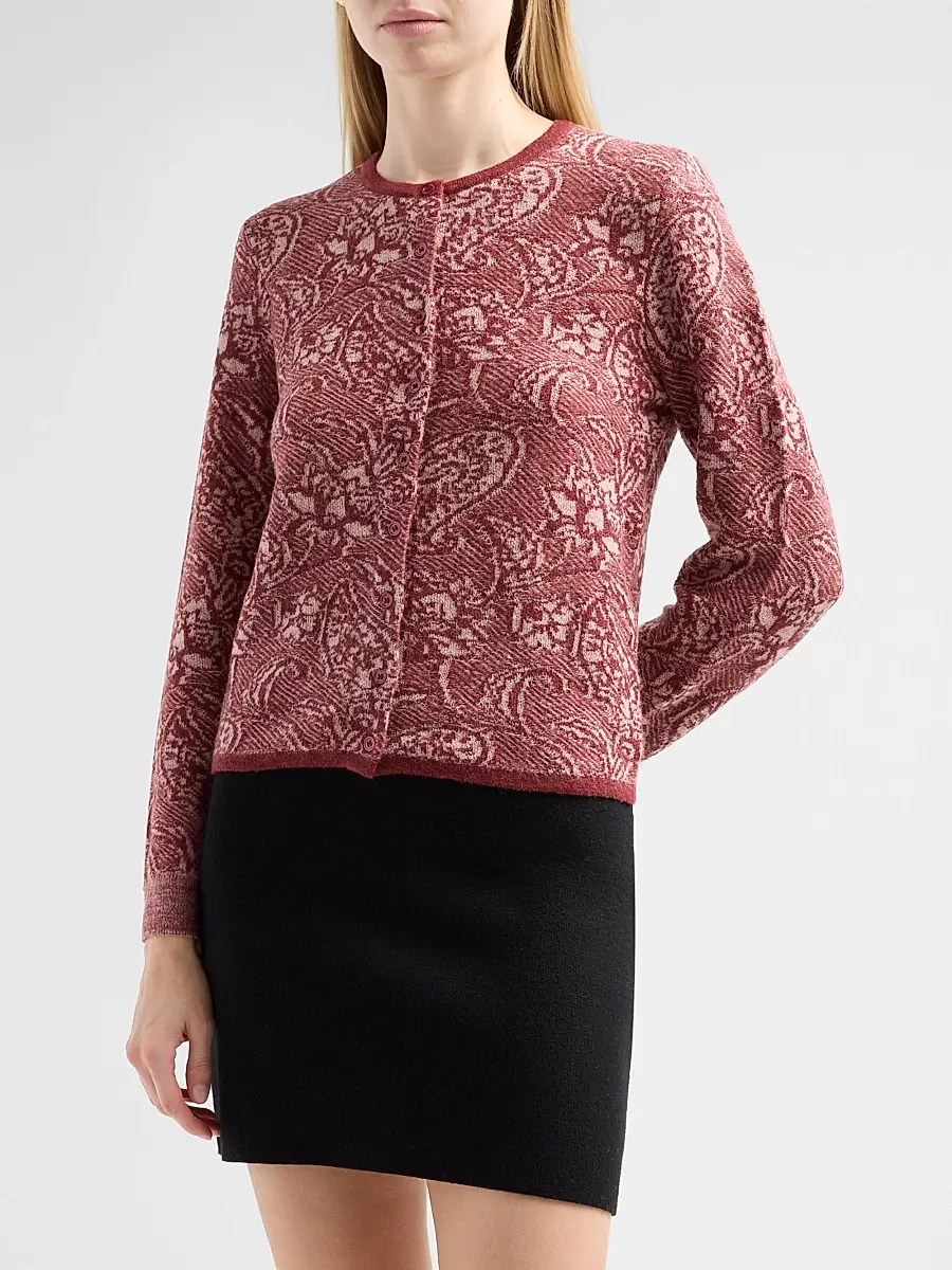 dh New York Women's Mara Floral Jacquard Cardigan | Thumbnail 4 dh New York Women's Mara Floral Jacquard Cardigan | Thumbnail 4