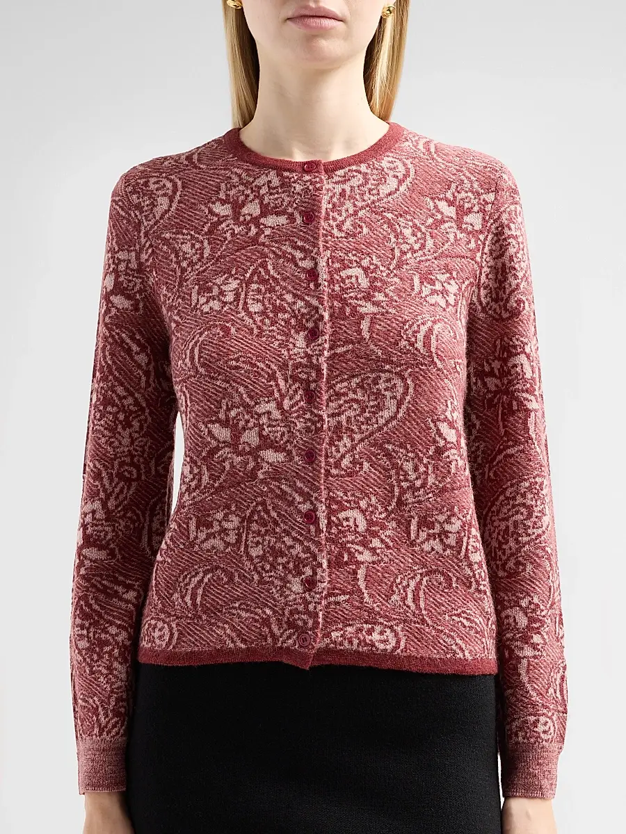 dh New York Women's Mara Floral Jacquard Cardigan | Thumbnail 5 dh New York Women's Mara Floral Jacquard Cardigan | Thumbnail 5