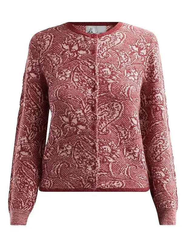 dh New York Women's Mara Floral Jacquard Cardigan