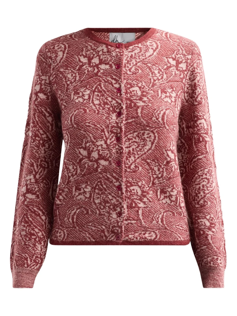 dh New York Women's Mara Floral Jacquard Cardigan