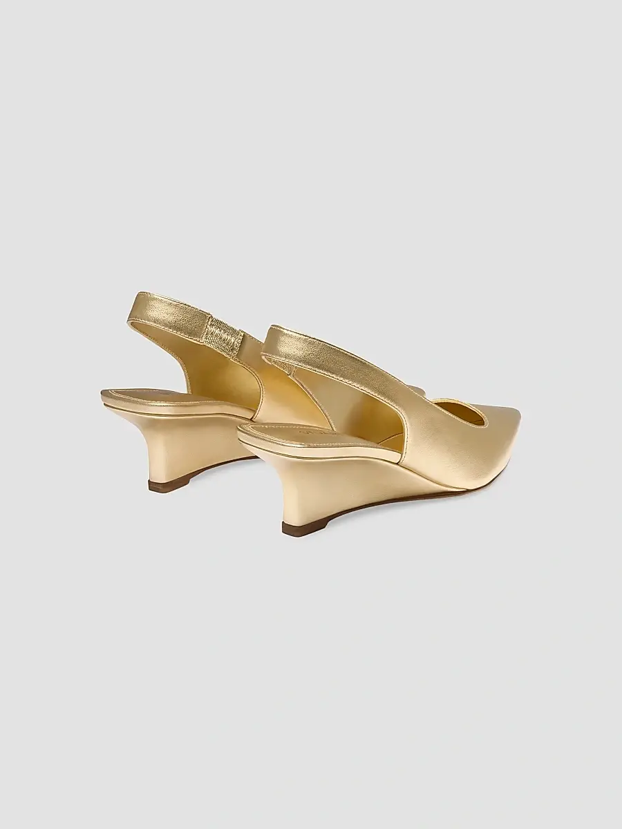 Stuart Weitzman Women's Vinnie 50MM Leather Wedge Slingback Pumps | Thumbnail 3 Stuart Weitzman Women's Vinnie 50MM Leather Wedge Slingback Pumps | Thumbnail 3