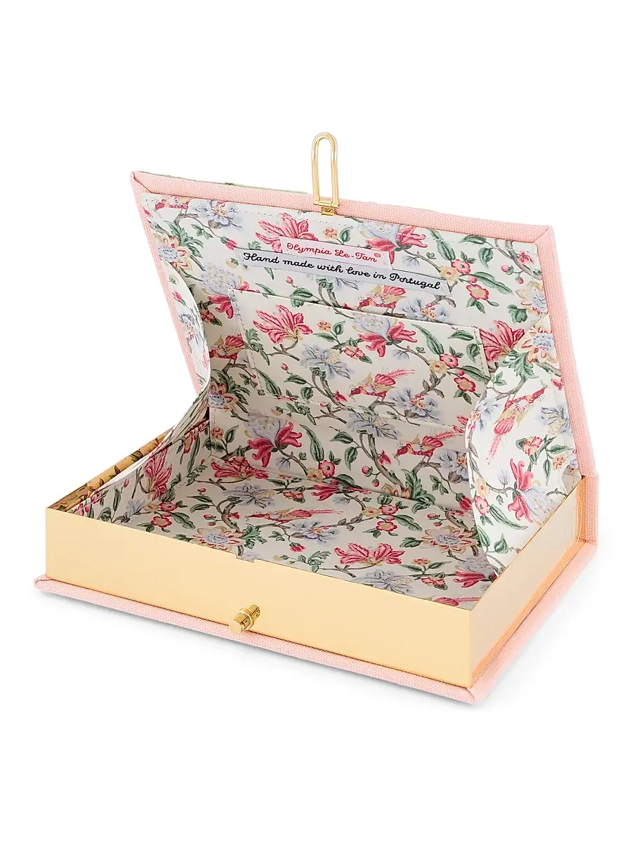 Olympia Le-Tan Women's Voyages Rome City Of Love Cotton-Silk Blend Clutch | Thumbnail 4 Olympia Le-Tan Women's Voyages Rome City Of Love Cotton-Silk Blend Clutch | Thumbnail 4