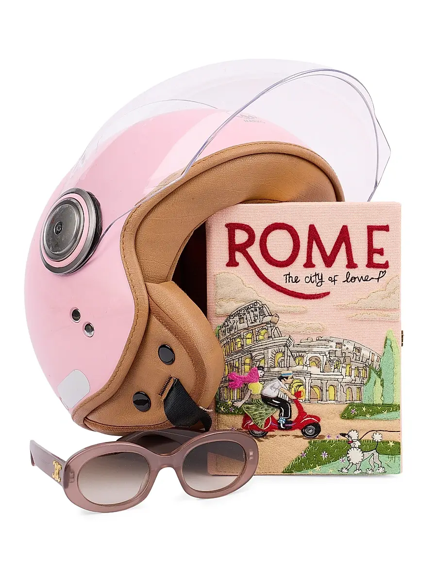 Olympia Le-Tan Women's Voyages Rome City Of Love Cotton-Silk Blend Clutch | Thumbnail 5 Olympia Le-Tan Women's Voyages Rome City Of Love Cotton-Silk Blend Clutch | Thumbnail 5