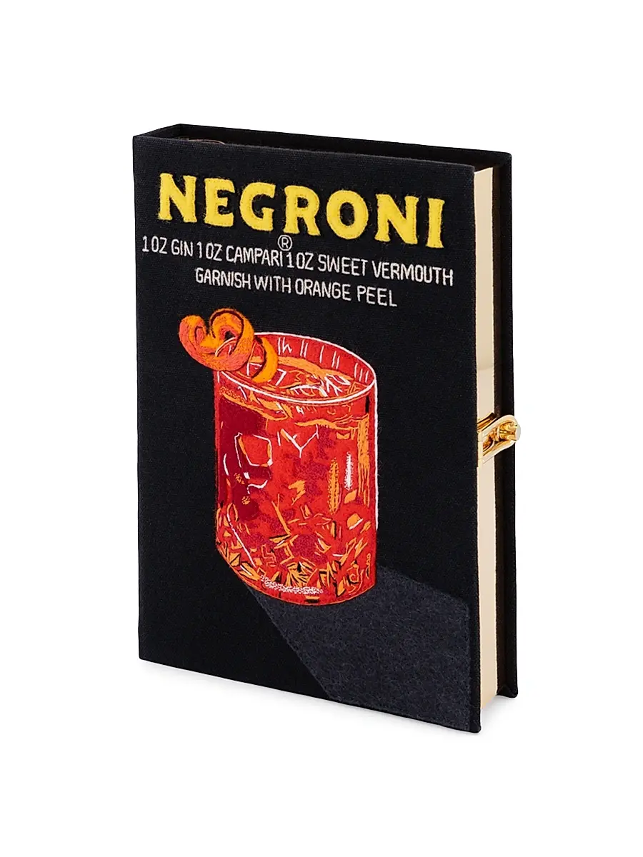 Olympia Le-Tan Women's Negroni Embroidered Silk Book Clutch | Thumbnail 2 Olympia Le-Tan Women's Negroni Embroidered Silk Book Clutch | Thumbnail 2