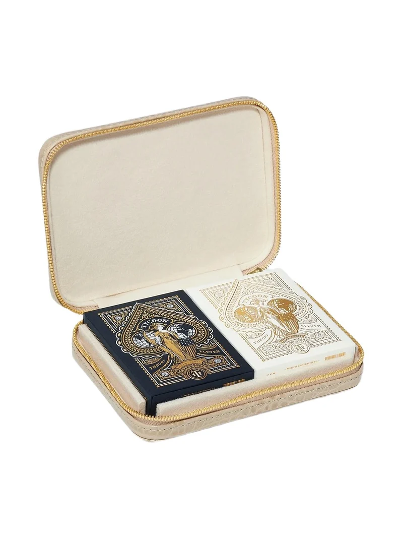 AERIN Enzo Crocodile-Embossed Leather Travel Card Set
