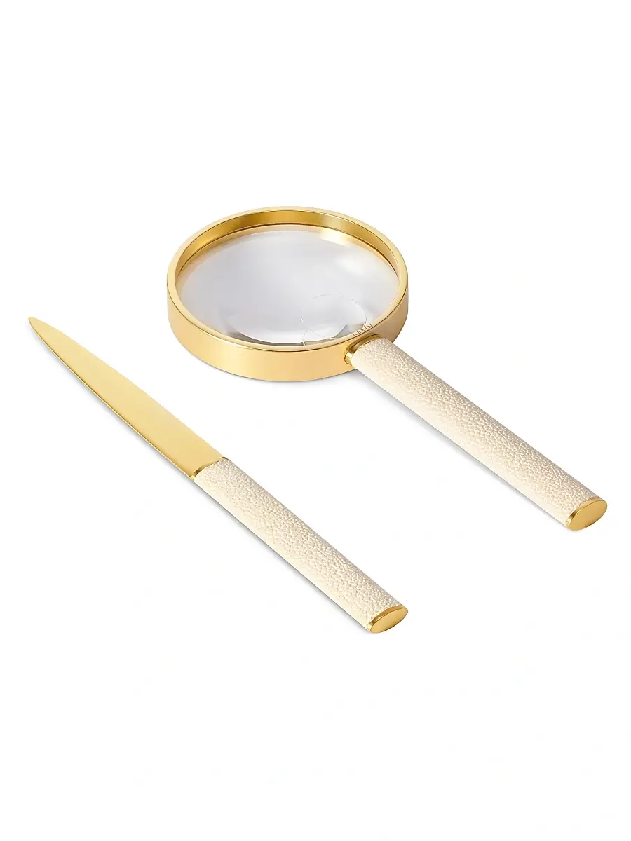 AERIN Shagreen 2-Piece Magnifying Glass & Letter Opener Set | Thumbnail 2 AERIN Shagreen 2-Piece Magnifying Glass & Letter Opener Set | Thumbnail 2