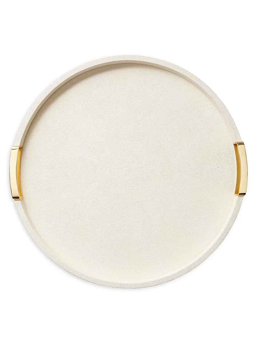 AERIN Carina Shagreen Round Tray | Thumbnail 2