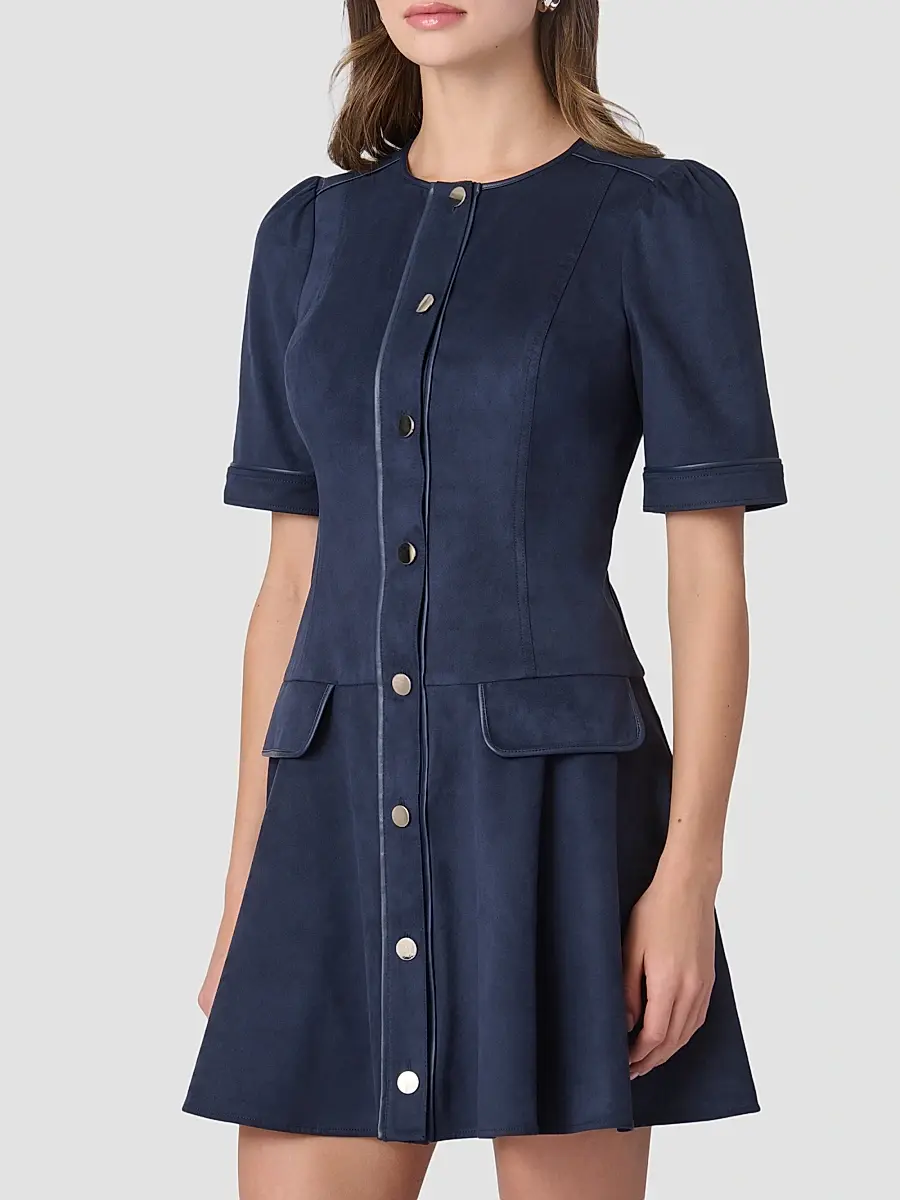 Shoshanna Women's Merina Mix Media Mini Dress | Thumbnail 4 Shoshanna Women's Merina Mix Media Mini Dress | Thumbnail 4