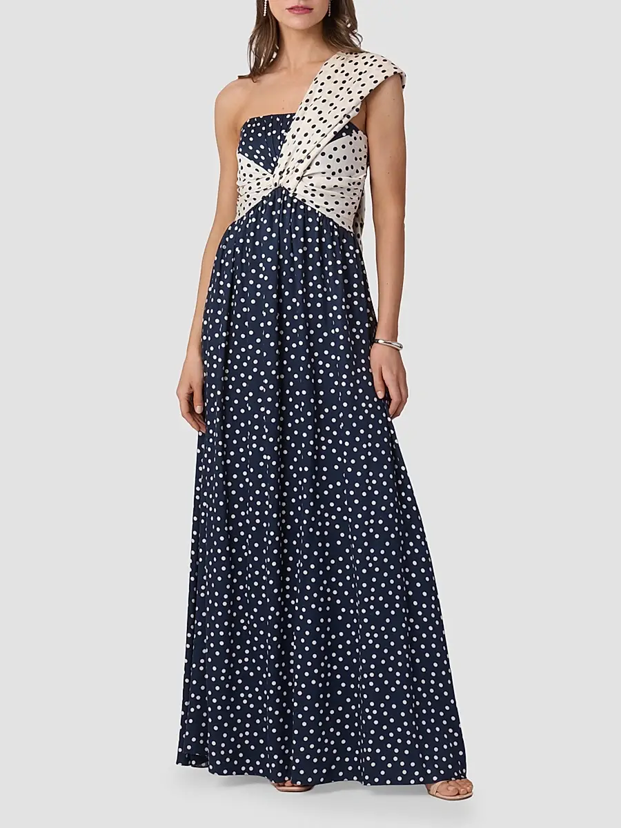 Shoshanna Women's Blakely Two-Tone Polka Dot Maxi Dress | Thumbnail 2 Shoshanna Women's Blakely Two-Tone Polka Dot Maxi Dress | Thumbnail 2