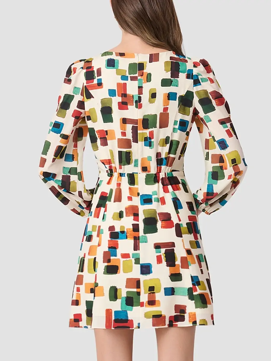 Shoshanna Women's Dani Printed A-Line Mini Dress | Thumbnail 3 Shoshanna Women's Dani Printed A-Line Mini Dress | Thumbnail 3