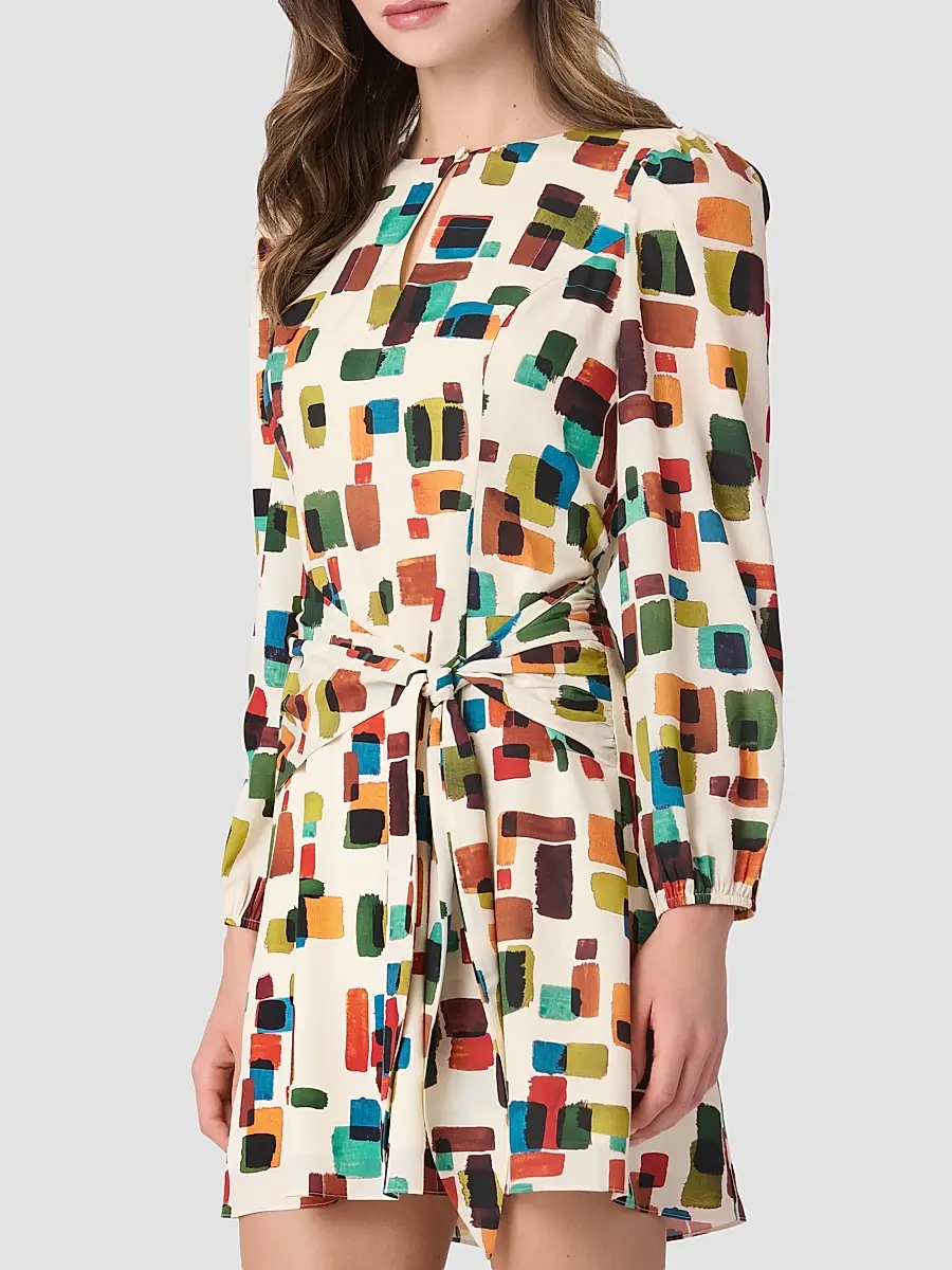 Shoshanna Women's Dani Printed A-Line Mini Dress | Thumbnail 4 Shoshanna Women's Dani Printed A-Line Mini Dress | Thumbnail 4